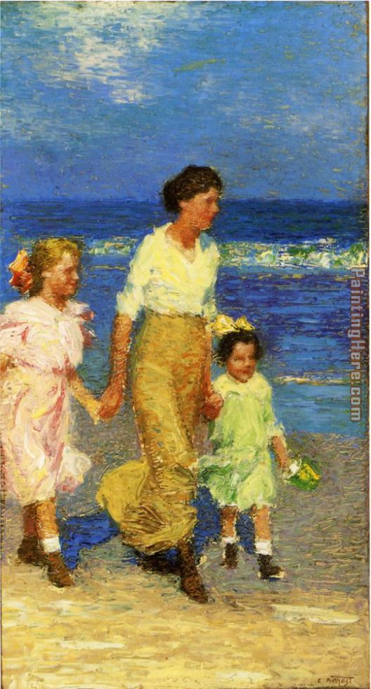 A Walk on the Beach painting - Edward Henry Potthast A Walk on the Beach art painting